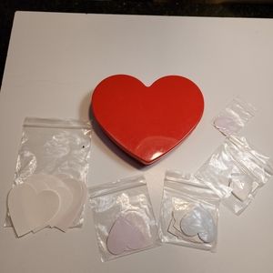 Valentine's Day Plastic Heart Box w/ Blank Love Notes
